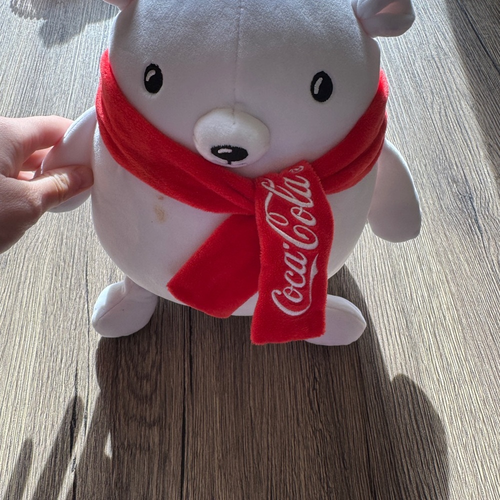 Coca Cola Red and White Plush Bear